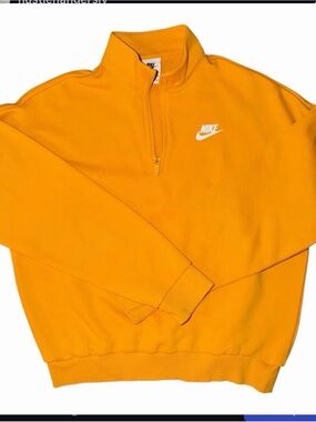 Nike Men’s Bright Orange Half-Zip Sweatshirt